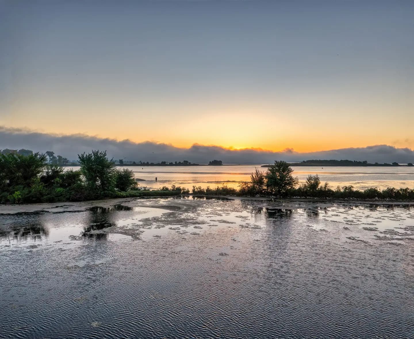 Illustrative scene, not evidence for this record: Sunrise over the Mississippi River near Minneiska, Minnesota.
